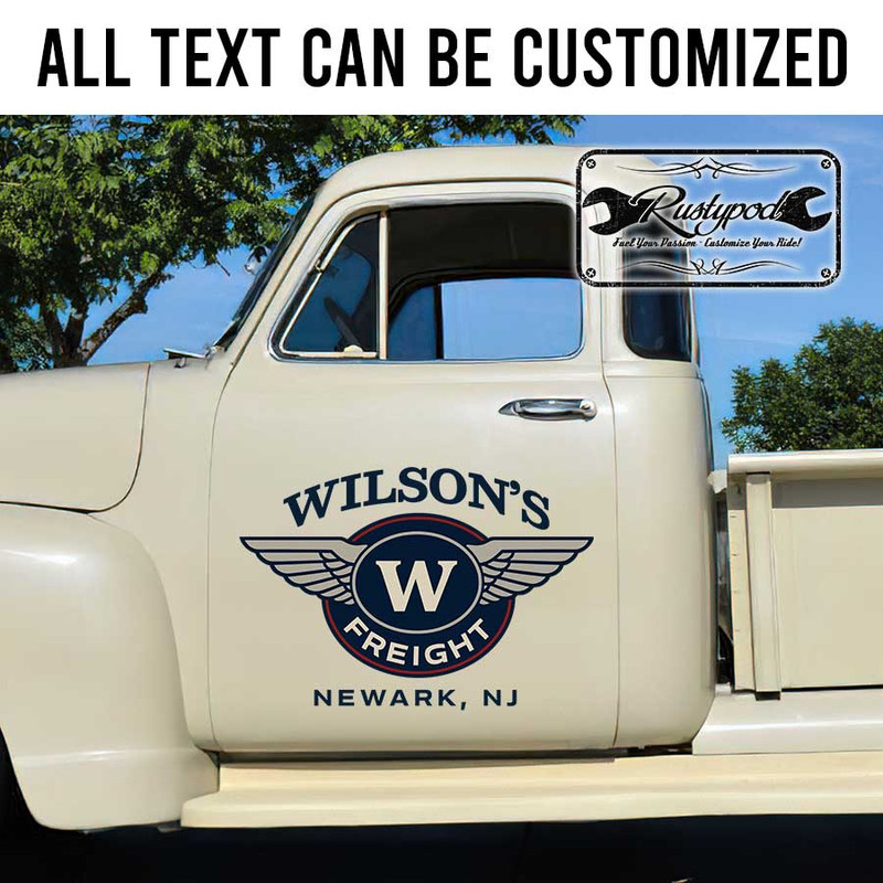 personalized hauling company sign transport company lettering truck graphics sticker 13419