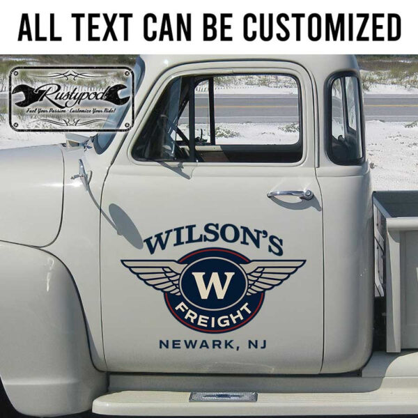 personalized hauling company sign transport company lettering truck graphics sticker 13419 - Image 2