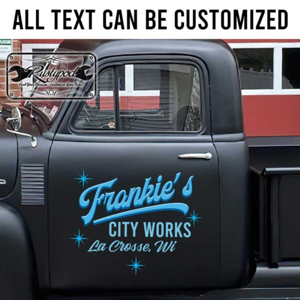 personalized truck graphics company lettering vehicle lettering sticker 13422