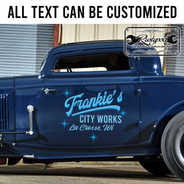 personalized truck graphics company lettering vehicle lettering sticker 13422 - Image 2