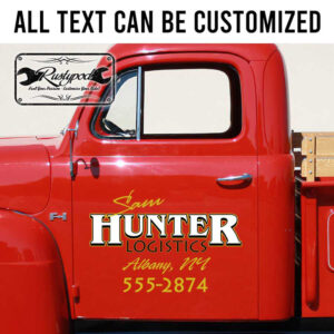 personalized logistic company lettering sign sign truck graphix trucking lettering sticker 13424