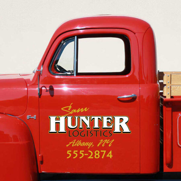 personalized logistic company lettering sign sign truck graphix trucking lettering sticker 13424 - Image 3