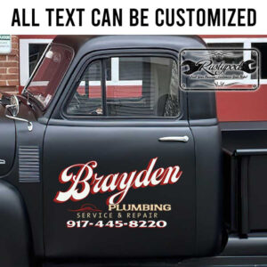 personalized plumbing compny sign electric company sign vehicle lettering sticker 13425