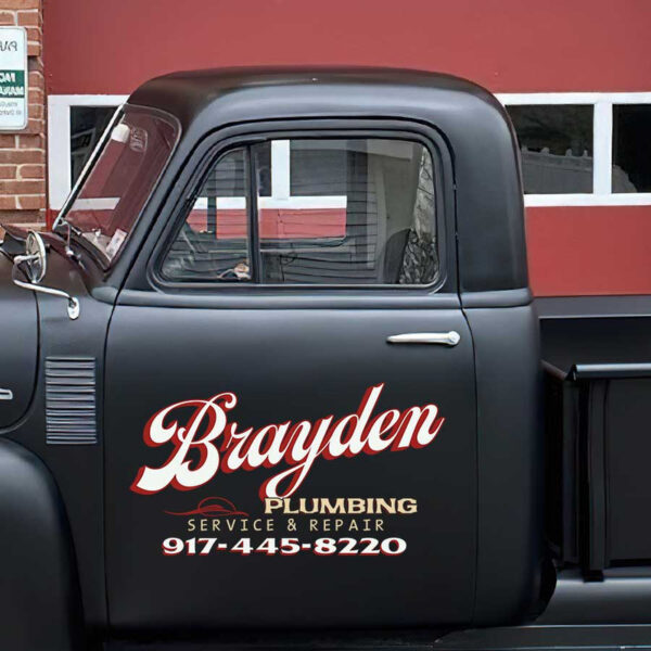 personalized plumbing compny sign electric company sign vehicle lettering sticker 13425 - Image 3
