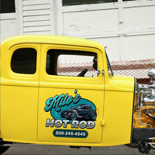 personalized hot rod lettering garage door sign garage lettering rat rod door art sticker 13426 - Image 3
