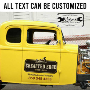 personalized woodworking wood creations handmade wood lettering sticker 13429