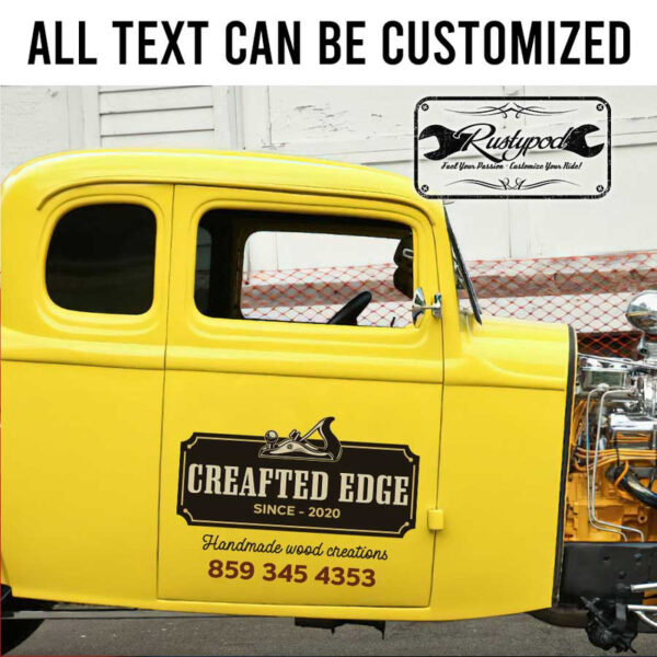 personalized woodworking wood creations handmade wood lettering sticker 13429