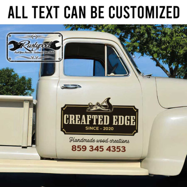 personalized woodworking wood creations handmade wood lettering sticker 13429 - Image 2