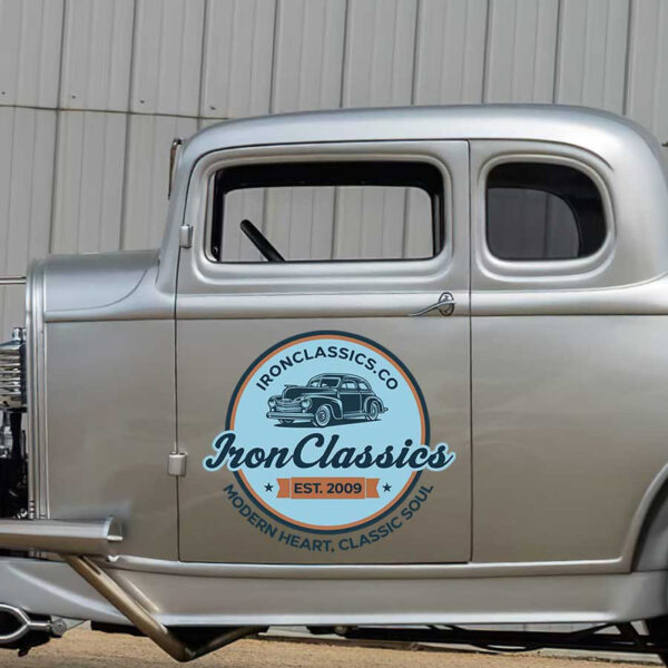 personalized classic garage sign hot rod garage old school lettering decal sticker 13433 - Image 3