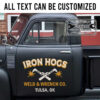 personalized welding company sign metal work door sign custom garage sign sticker 13434