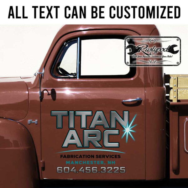 personalized welding company lettering sign fabrication lettering sign sticker 13435