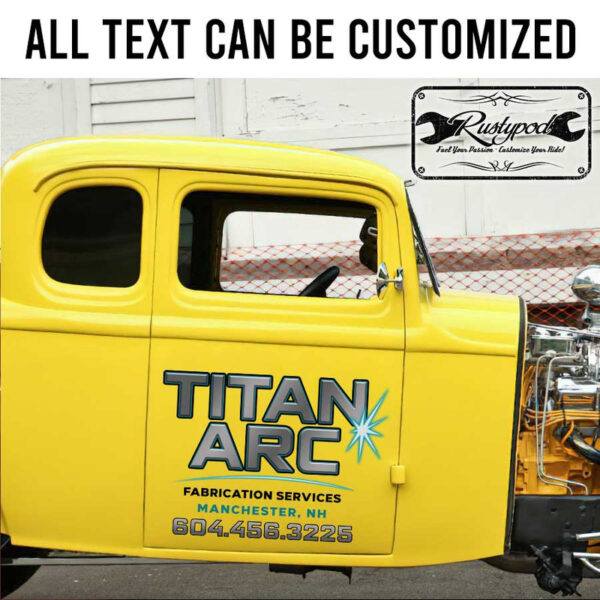 personalized welding company lettering sign fabrication lettering sign sticker 13435 - Image 2