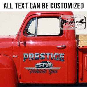 personalized auto spa service door sign garage sign car detailing service lettering sticker 13436