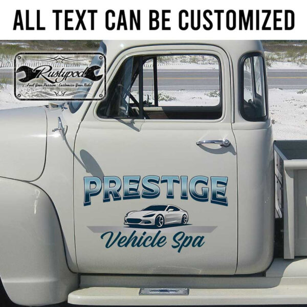 personalized auto spa service door sign garage sign car detailing service lettering sticker 13436 - Image 2