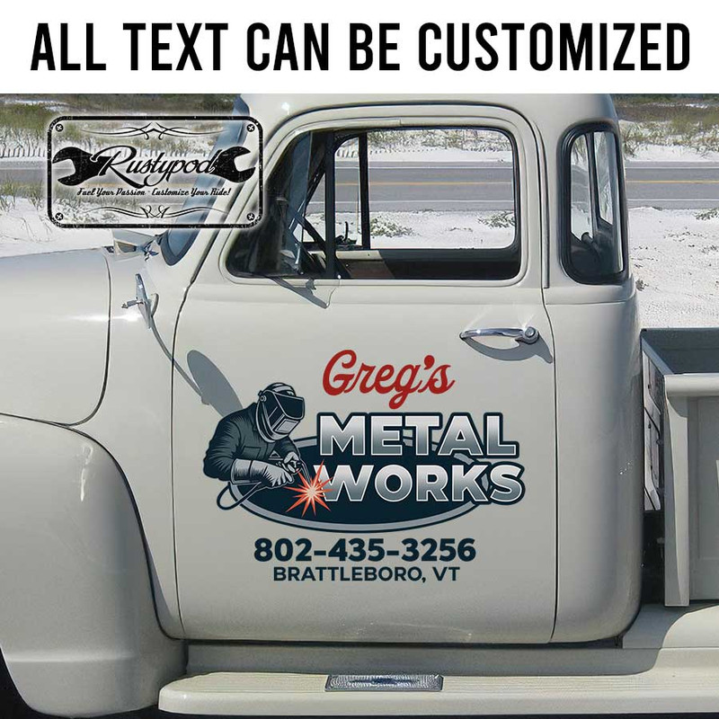 personalized welding metal work lettering vehicle lettering car lettering sticker 13440