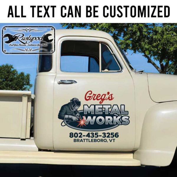 personalized welding metal work lettering vehicle lettering car lettering sticker 13440 - Image 2