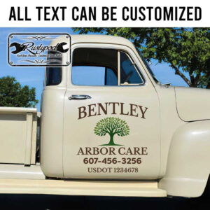 personalized tree service landscape lettering sign us dot lettering sign sticker 13441