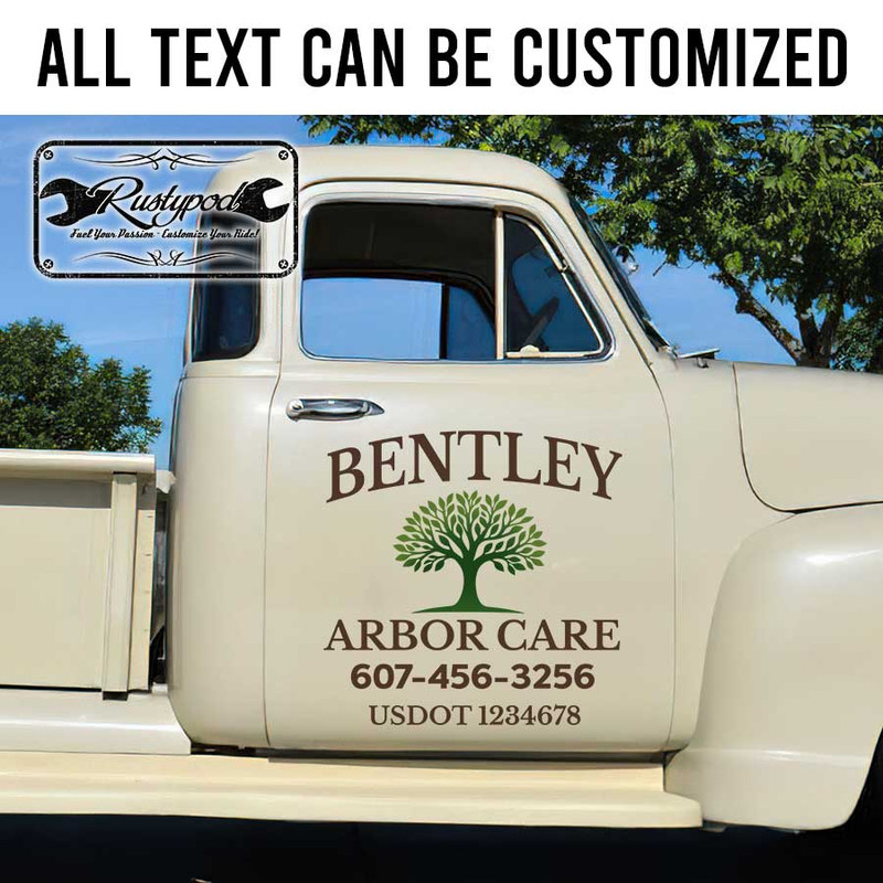 personalized tree service landscape lettering sign us dot lettering sign sticker 13441