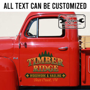personalized timber and hauling lumberjack door sign woodworking sign sticker 13442