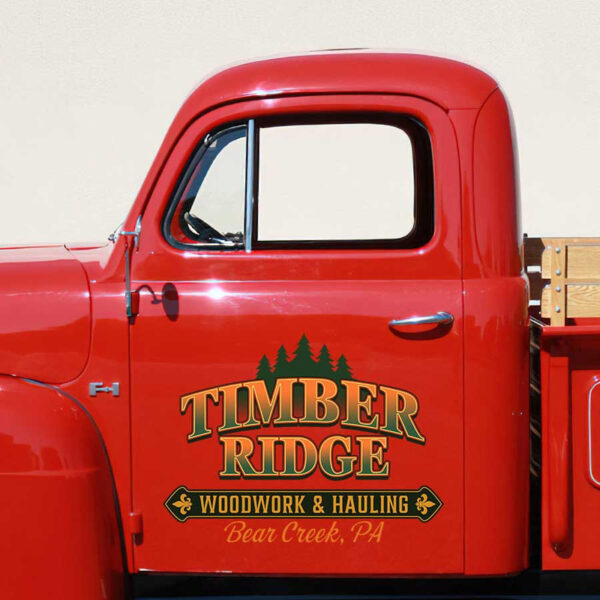 personalized timber and hauling lumberjack door sign woodworking sign sticker 13442 - Image 3