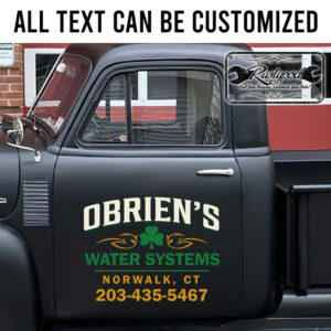 personalized shamrock lettering lucky customs garage lettering horseshoe lettering sticker 13443