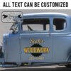 personalized woodwork letteirng saw lettering sign sticker 13445