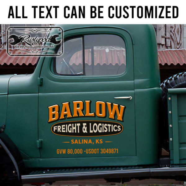 personalized truck graphics lettering freight and logistic company sign us dot lettering sticker 13450 - Image 2