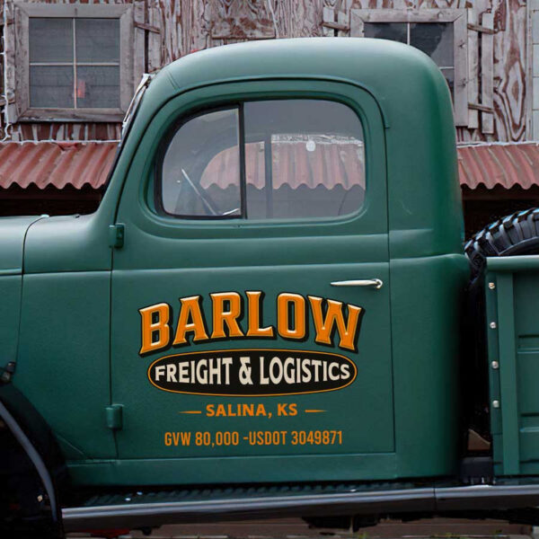 personalized truck graphics lettering freight and logistic company sign us dot lettering sticker 13450 - Image 3