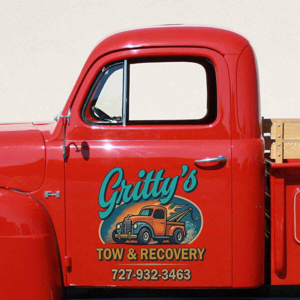 personalized towing truck lettering tow and recovery lettering sign sticker 13451 - Image 3