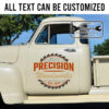 personalized woodworks lettering lumber company sign saw logo sticker 13452