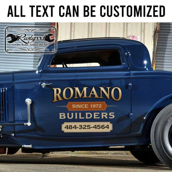 personalized builder company construction lettering sticker 13456 - Image 2