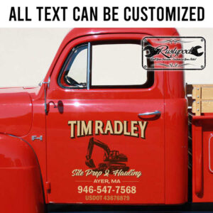 personalized hauling company sign transport company lettering truck graphics sticker 13458