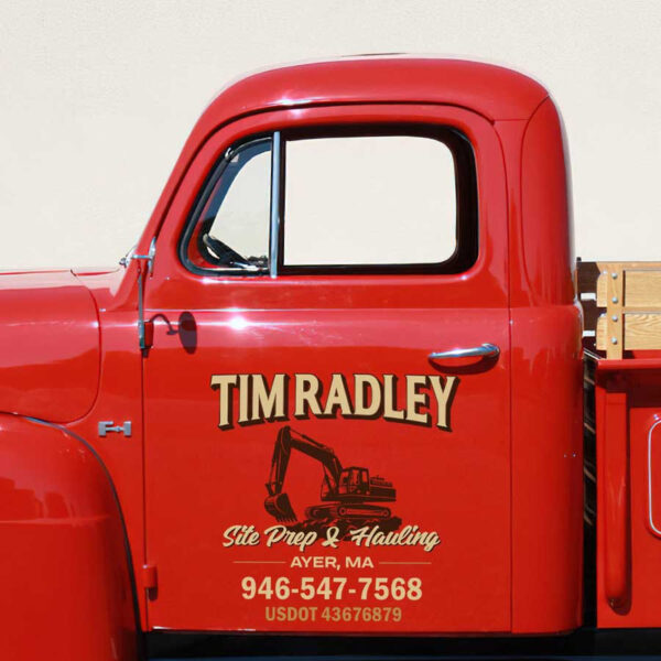personalized hauling company sign transport company lettering truck graphics sticker 13458 - Image 3