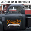 personalized hot rod lettering company door sign vehicle lettering farm sign sticker 13473