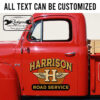 personalized garage logo road service lettering initial lettering garage logo kustom kulture sticker 13474