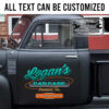 personalized garage car care lettering garage door sign company door sign sticker 13475