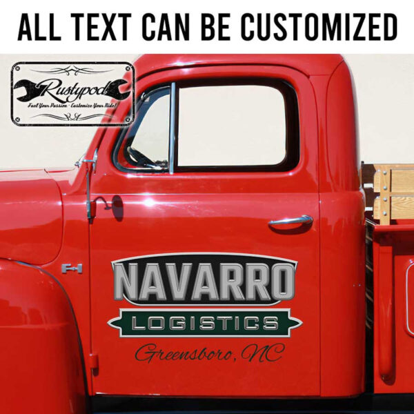 personalized truck graphics transport company sign logistic company lettering sign writing sticker 13478 - Image 2