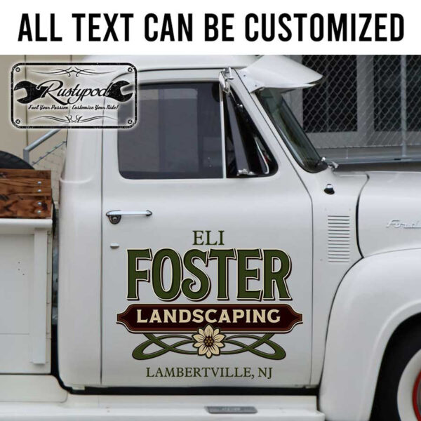personalized landscaping company sign tree service door sign door art lettering sticker 13479