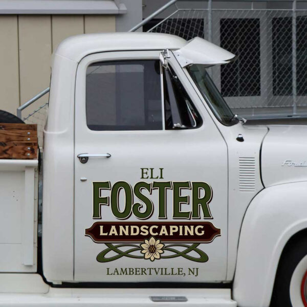personalized landscaping company sign tree service door sign door art lettering sticker 13479 - Image 3