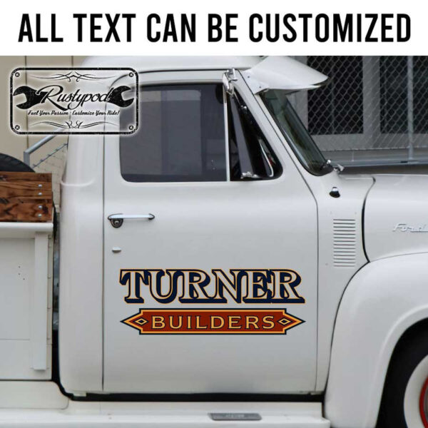 personalized builder company construction lettering sticker 13480 - Image 2