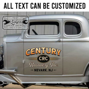 personalized recovery service garage towing truck company sign company sign sticker 13481