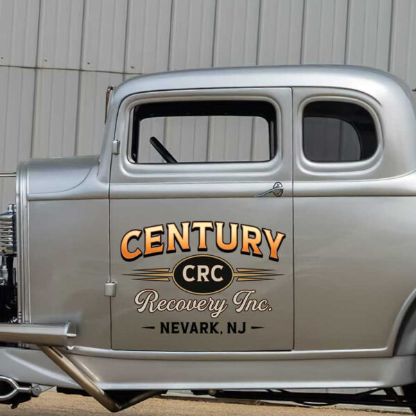 personalized recovery service garage towing truck company sign company sign sticker 13481 - Image 3