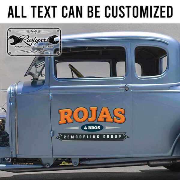 personalized company sign vehicle lettering car lettering decal truck graphics sticker 13482 - Image 2