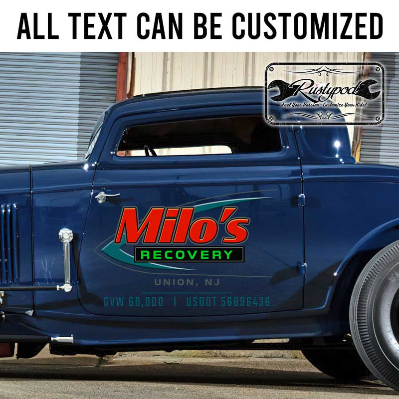 personalized company door sign truck graphics logistic company lettering transport company sign sticker 13484