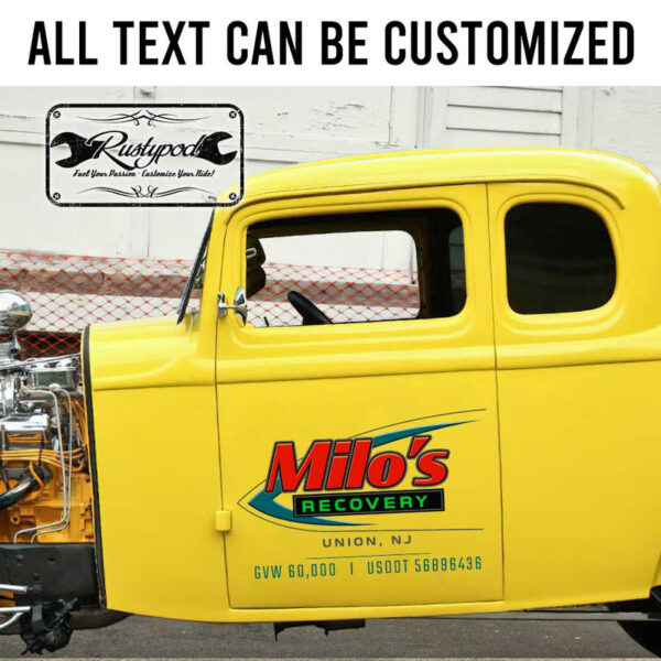 personalized company door sign truck graphics logistic company lettering transport company sign sticker 13484 - Image 2