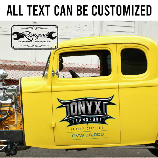 personalized company door sign truck graphics logistic company lettering transport company sign sticker 13485
