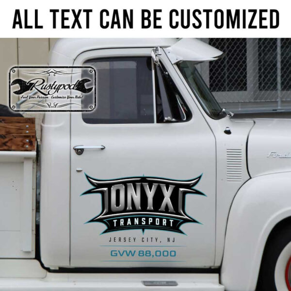 personalized company door sign truck graphics logistic company lettering transport company sign sticker 13485 - Image 2