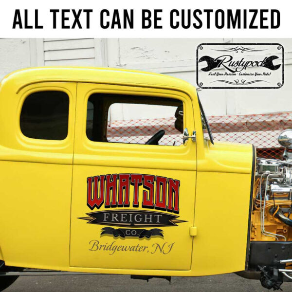personalized freight company sign truck graphics car lettering sticker 13486 - Image 2