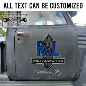 personalized metalworks company lettering sign welding company sign truck graphics sticker 13489