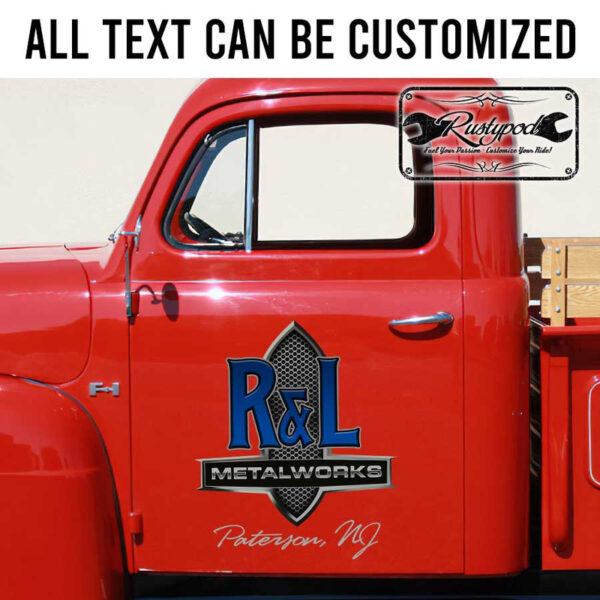 personalized metalworks company lettering sign welding company sign truck graphics sticker 13489 - Image 2